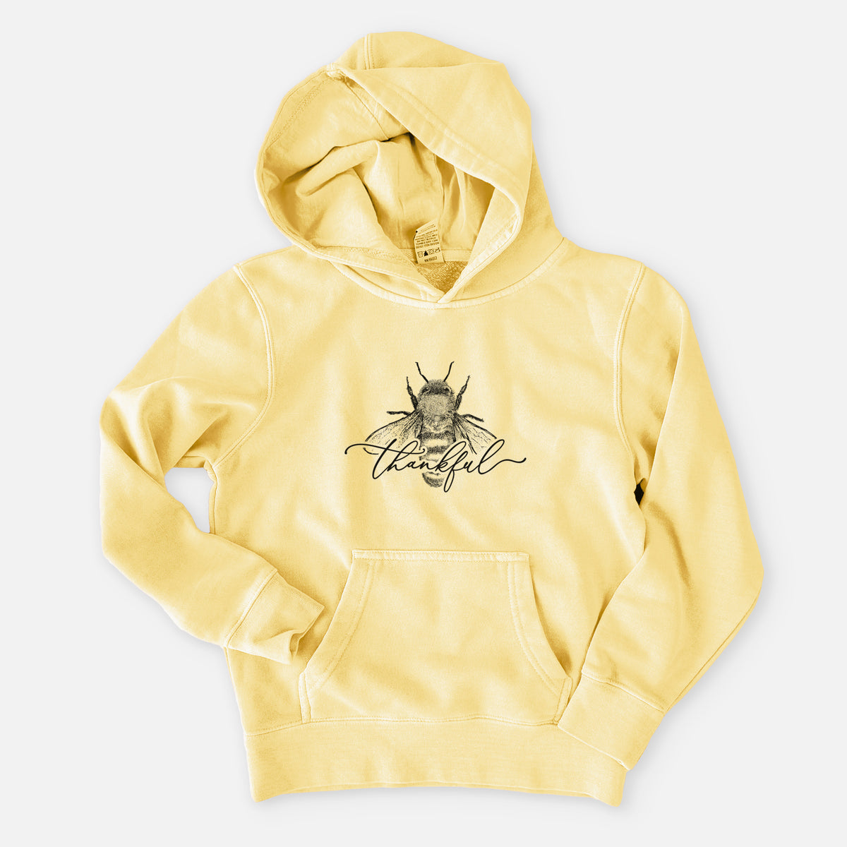 Bee Thankful - Youth Pigment Dyed Hoodie