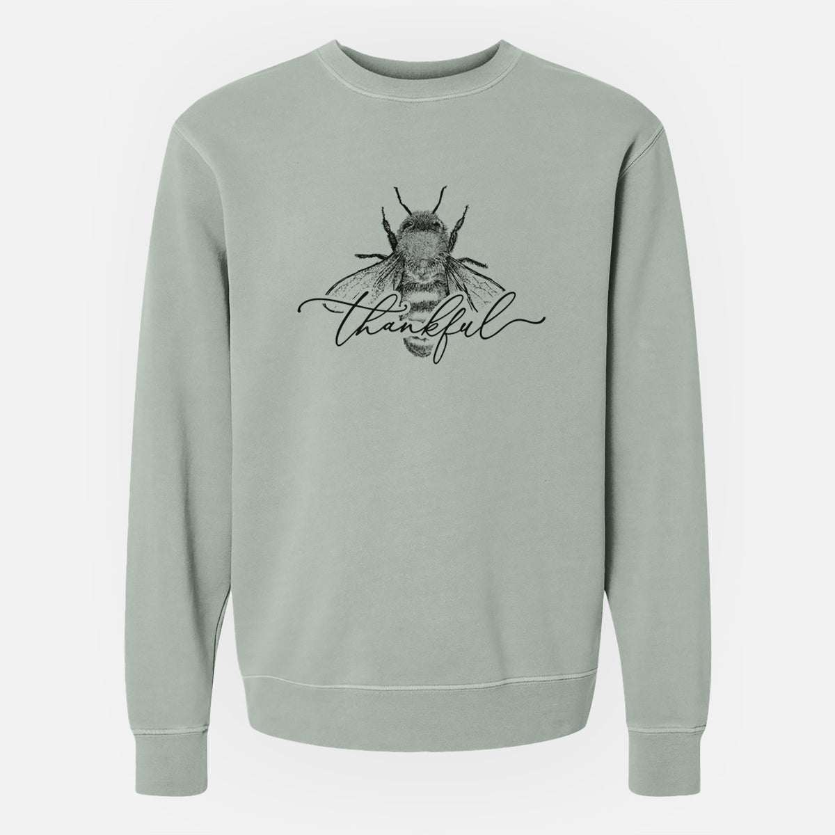 Bee Thankful - Unisex Pigment Dyed Crew Sweatshirt