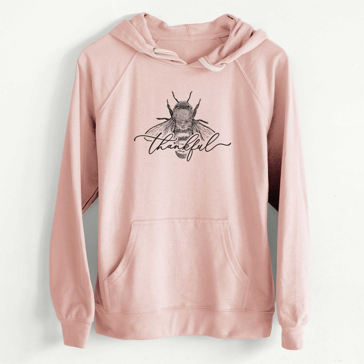 Bee Thankful  - Unisex Slim Fit Loopback Terry Hoodie