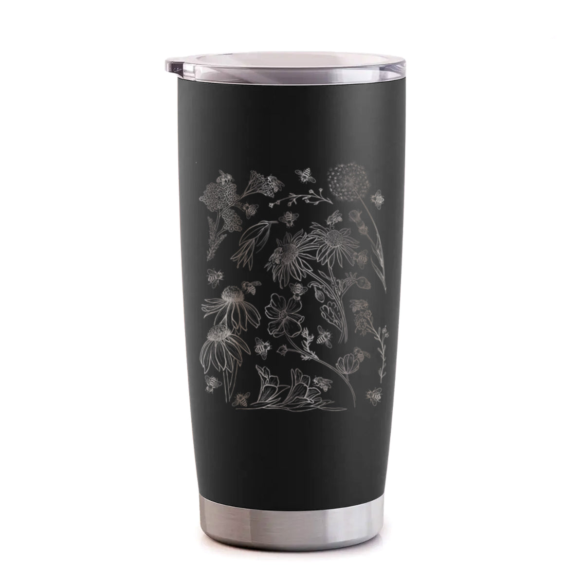 Bees &amp; Blooms - Honeybees with Wildflowers - 20oz Polar Insulated Tumbler