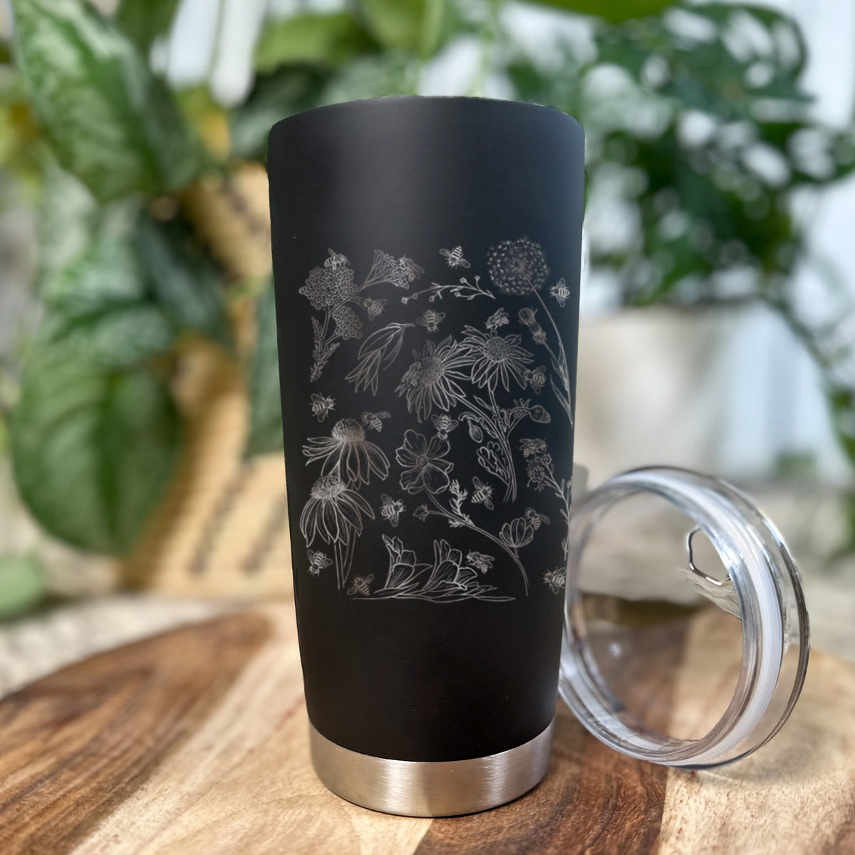 Bees &amp; Blooms - Honeybees with Wildflowers - 20oz Polar Insulated Tumbler