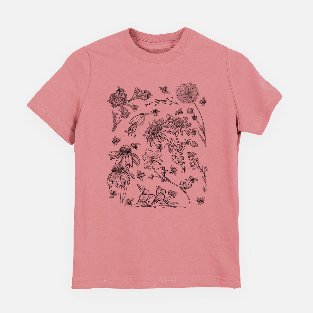 Bees &amp; Blooms - Honeybees with Wildflowers - Youth Shirt