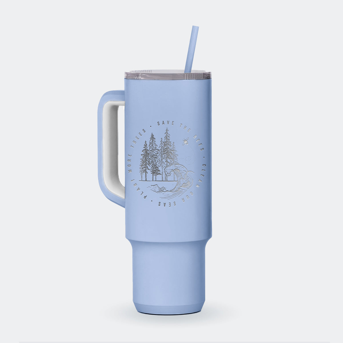 Save the Bees, Clean our Seas, Plant more Trees - 40oz Skinny Recharge Tumbler