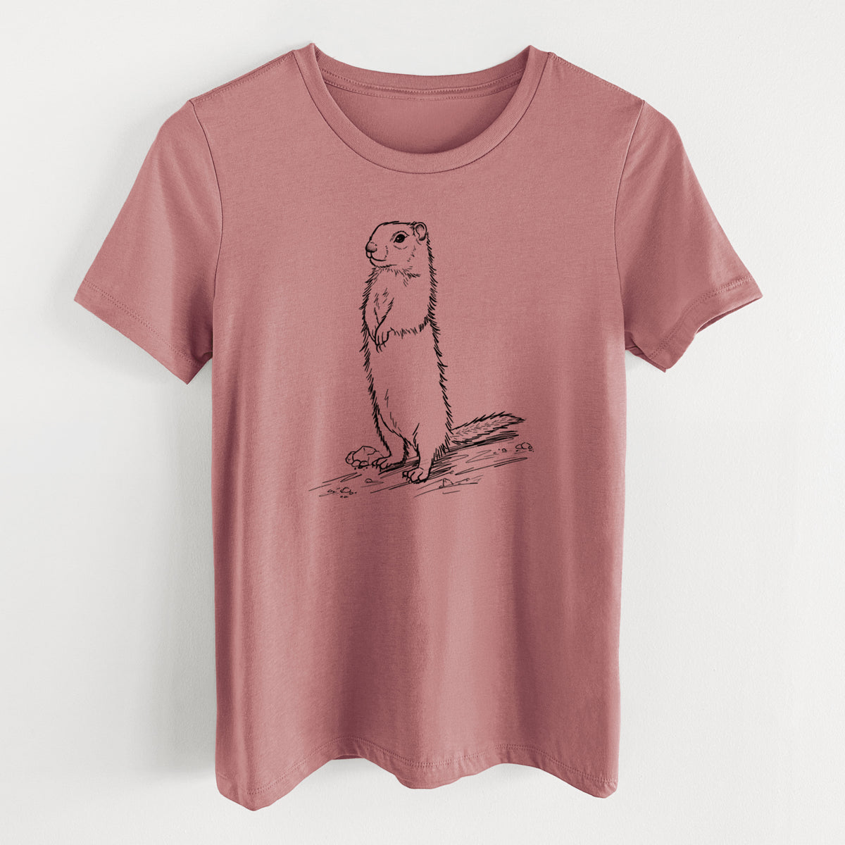 Belding&#39;s Ground Squirrel - Urocitellus beldingi - Women&#39;s Lightweight Relaxed Fit 100% Cotton Crewneck