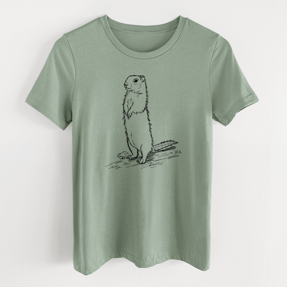Belding&#39;s Ground Squirrel - Urocitellus beldingi - Women&#39;s Lightweight Relaxed Fit 100% Cotton Crewneck