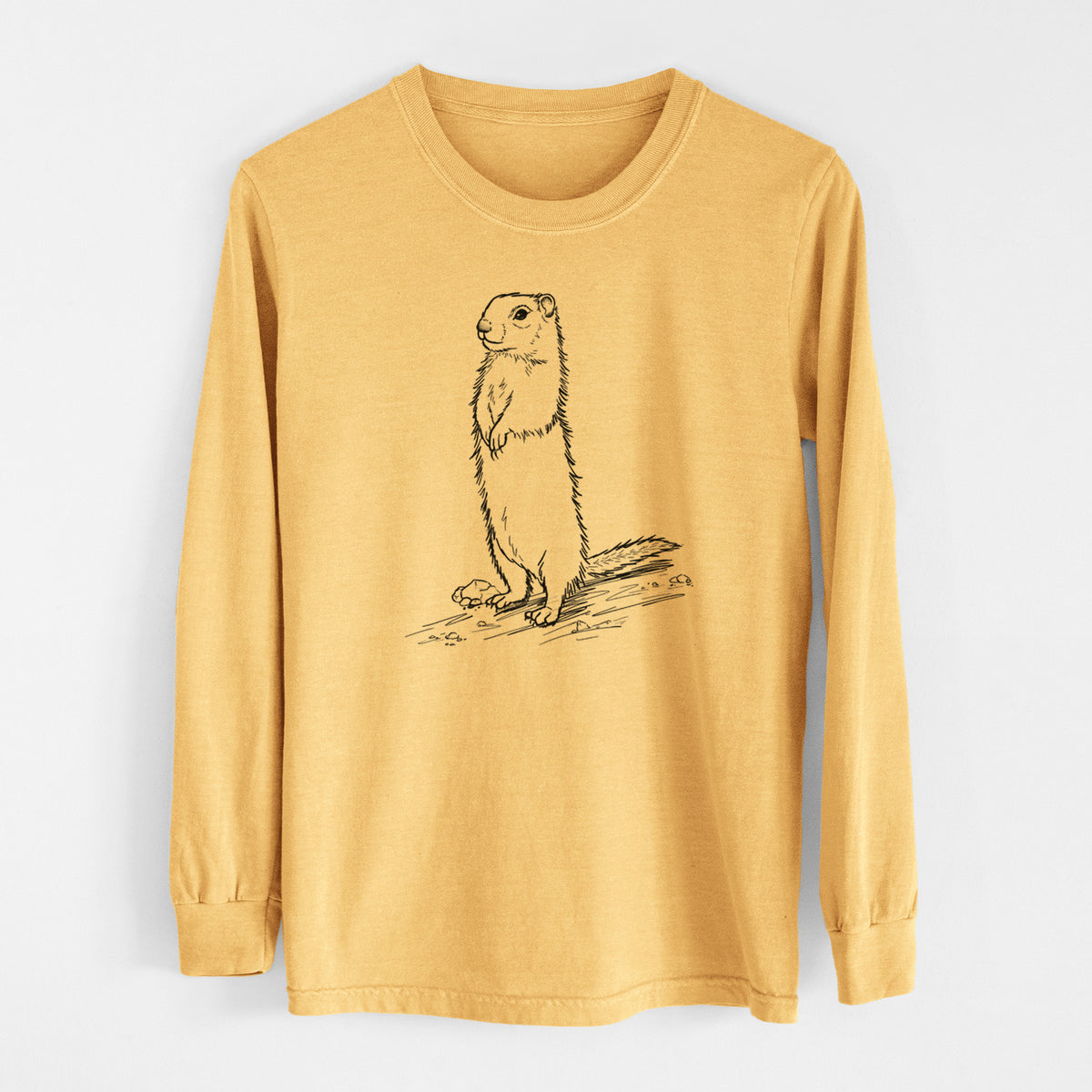 Belding&#39;s Ground Squirrel - Urocitellus beldingi - Men&#39;s Heavyweight 100% Cotton Long Sleeve