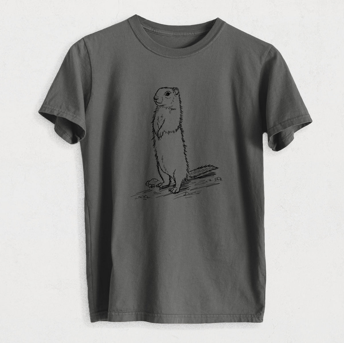Belding&#39;s Ground Squirrel - Urocitellus beldingi - Heavyweight Men&#39;s 100% Organic Cotton Tee