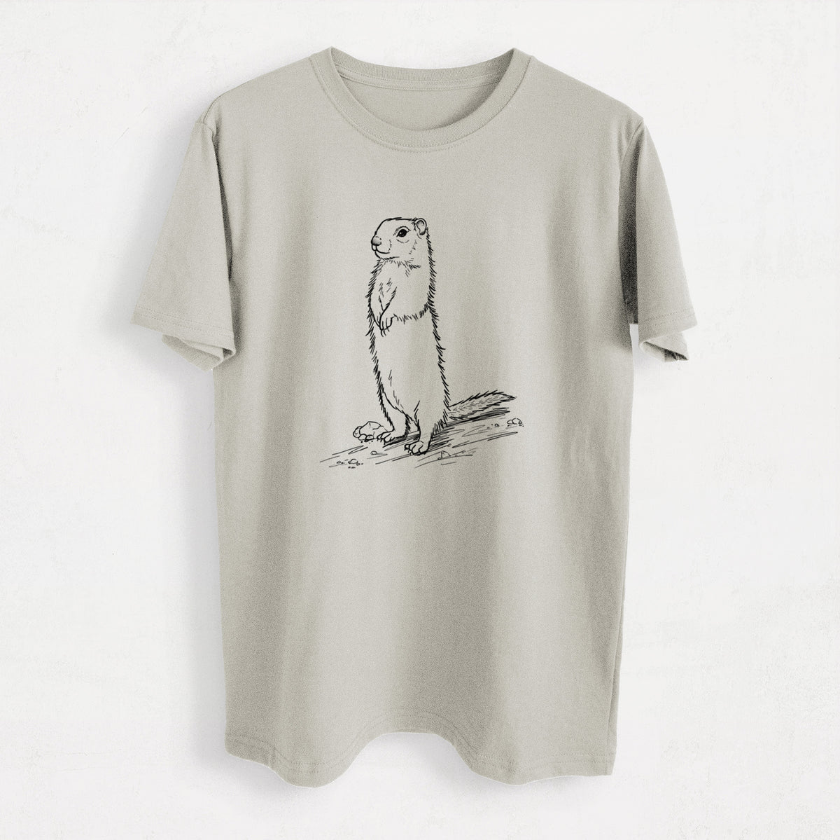 Belding&#39;s Ground Squirrel - Urocitellus beldingi - Heavyweight Men&#39;s 100% Organic Cotton Tee