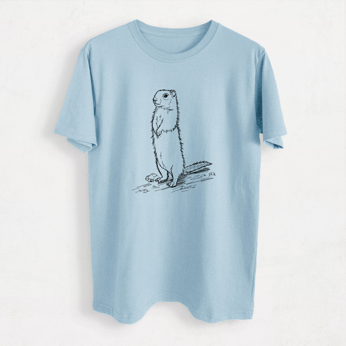 Belding&#39;s Ground Squirrel - Urocitellus beldingi - Heavyweight Men&#39;s 100% Organic Cotton Tee