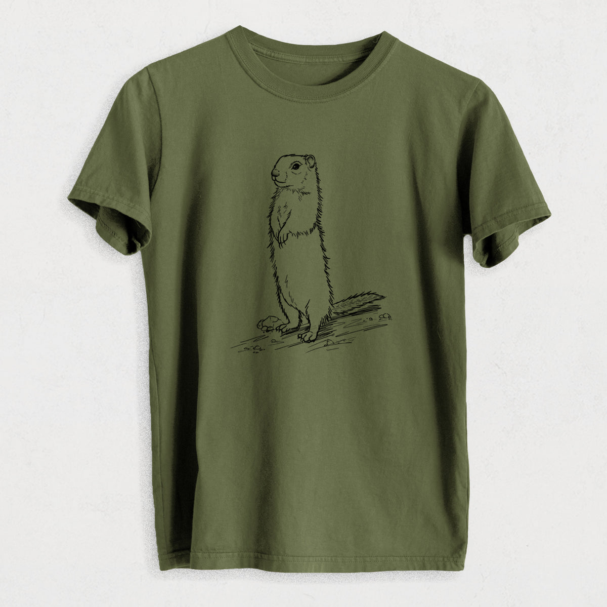 Belding&#39;s Ground Squirrel - Urocitellus beldingi - Heavyweight Men&#39;s 100% Organic Cotton Tee