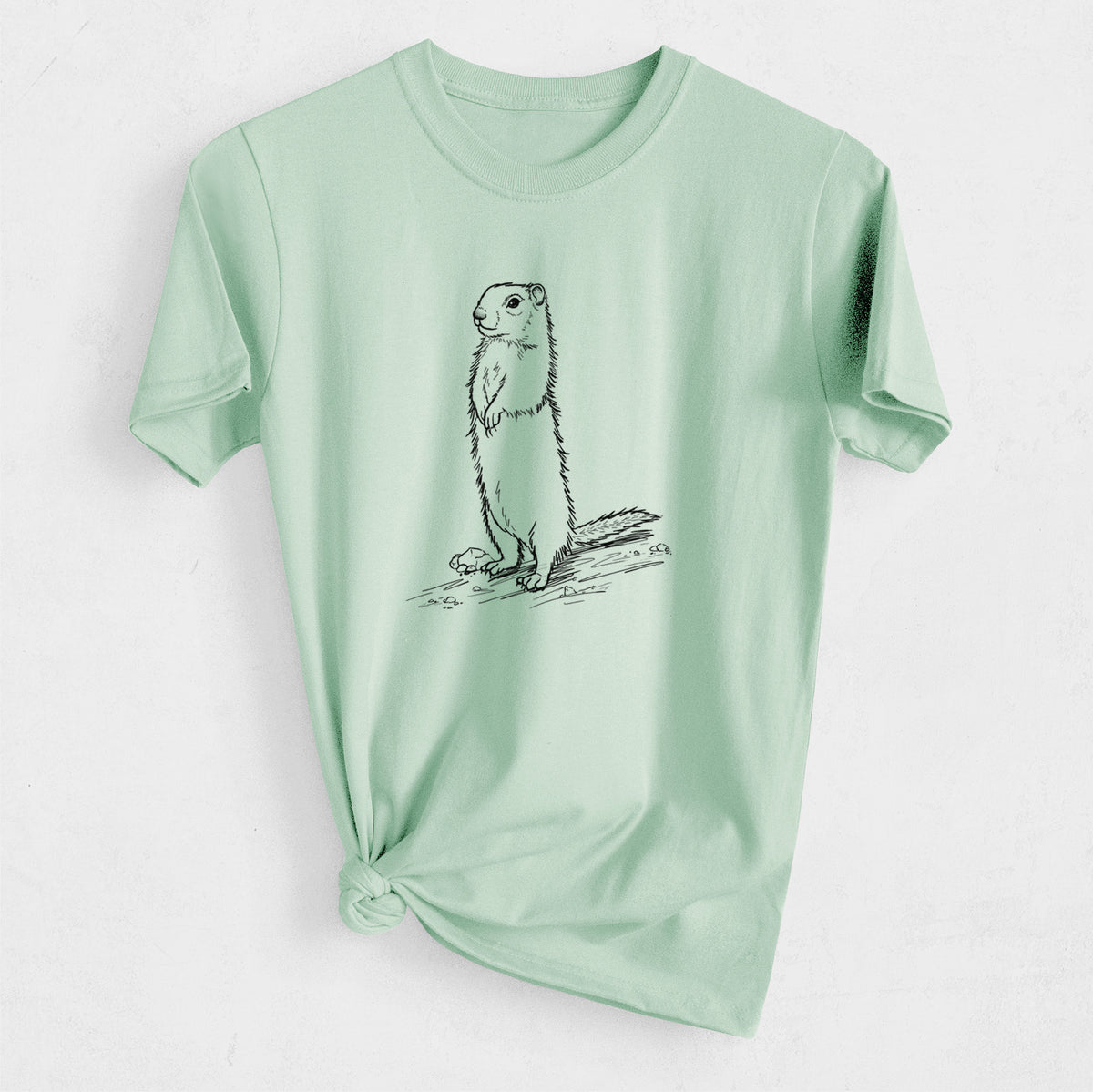 Belding&#39;s Ground Squirrel - Urocitellus beldingi - Heavyweight Men&#39;s 100% Organic Cotton Tee