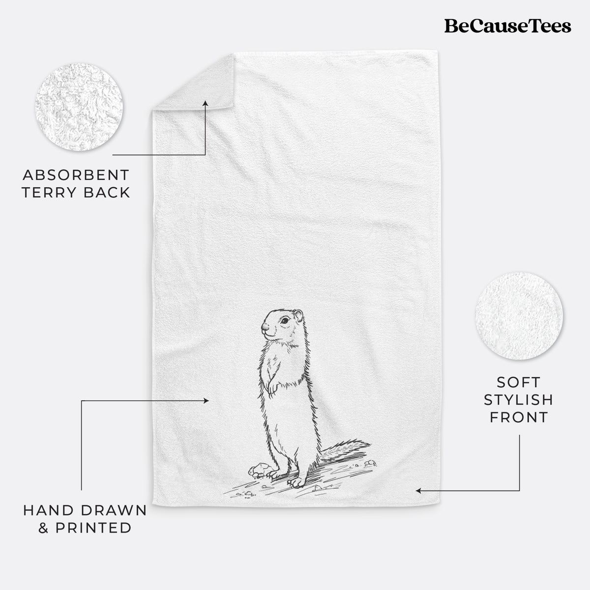 Belding&#39;s Ground Squirrel - Urocitellus beldingi Premium Decorative Hand Towel