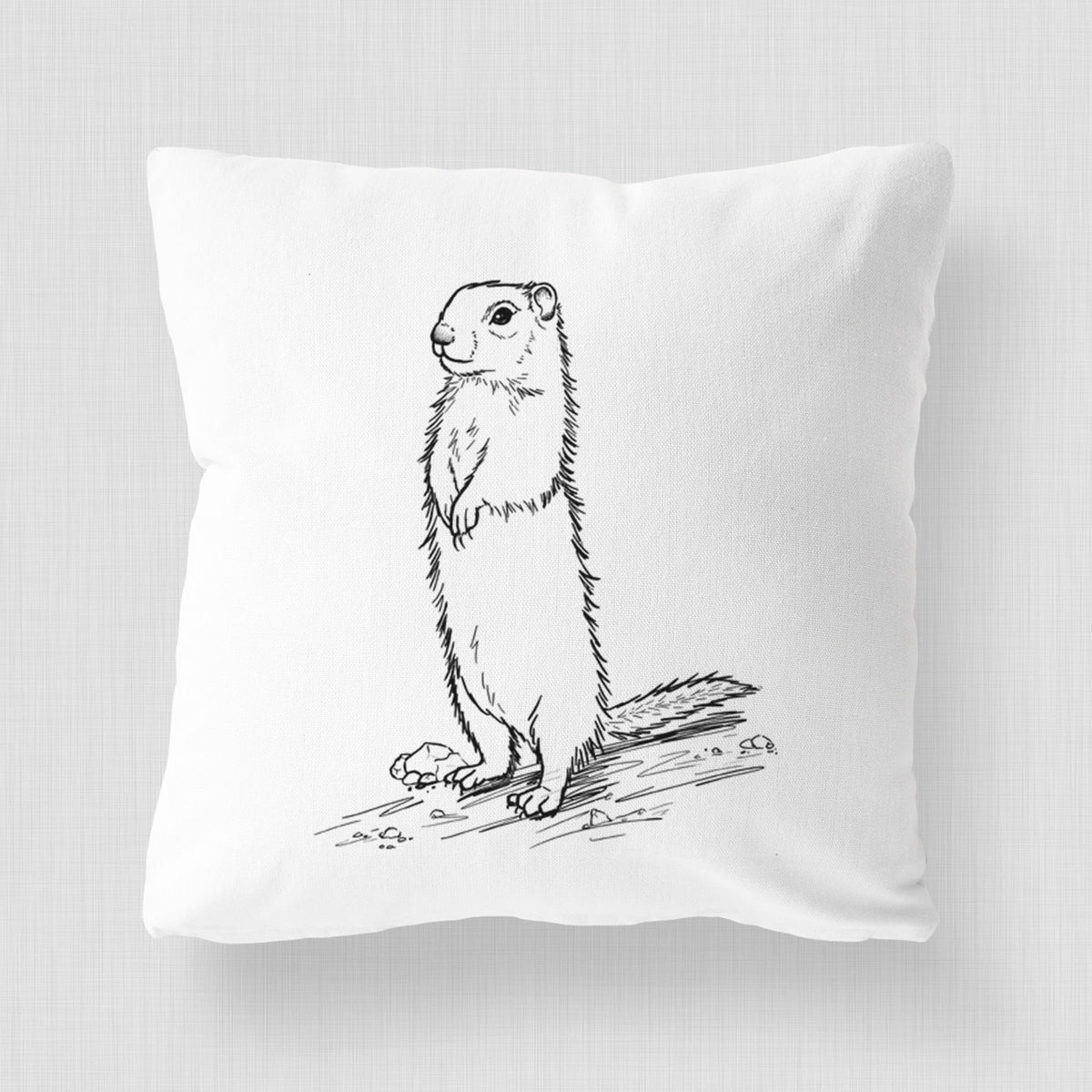 Belding&#39;s Ground Squirrel - Urocitellus beldingi - Throw Pillow Cover