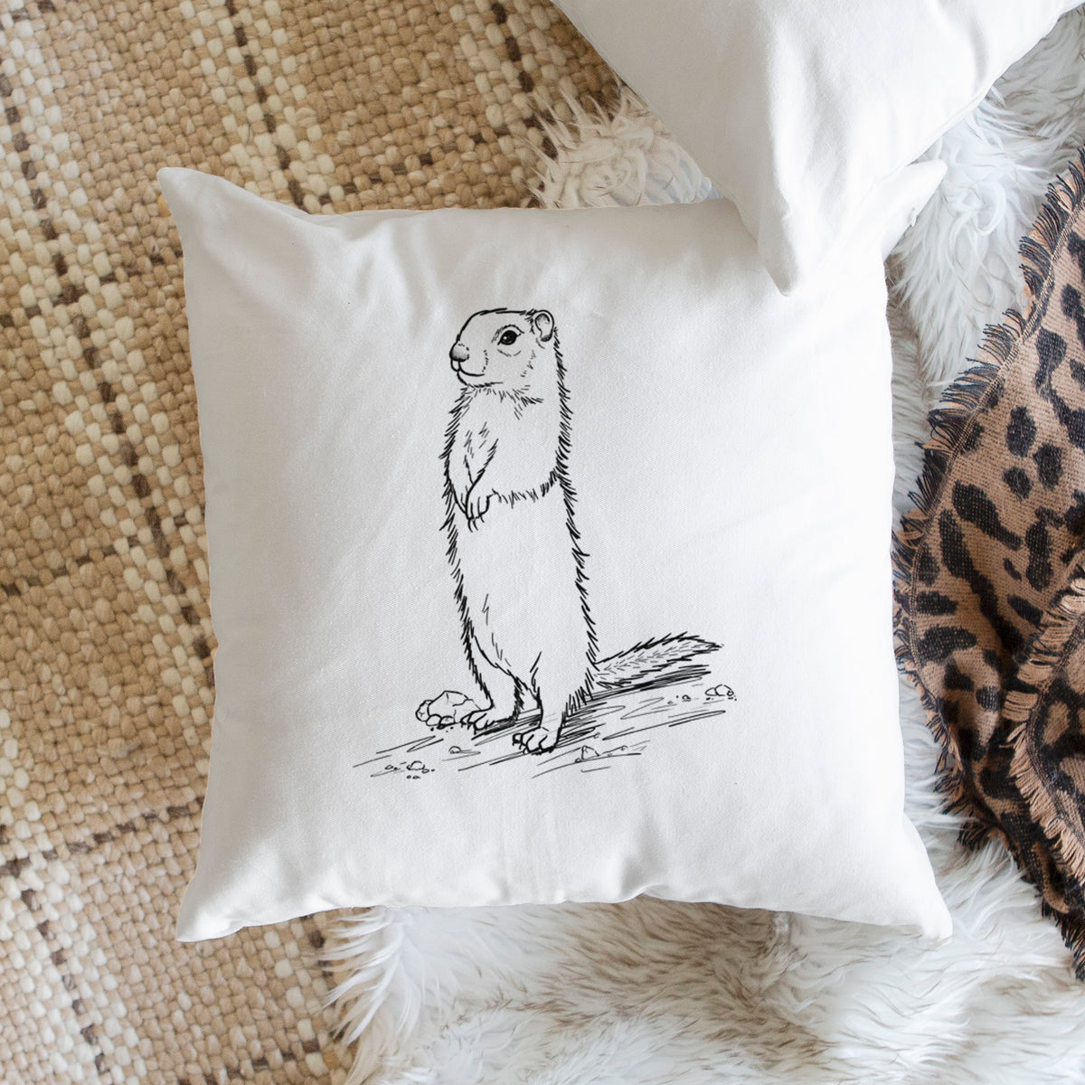 Belding&#39;s Ground Squirrel - Urocitellus beldingi - Throw Pillow Cover