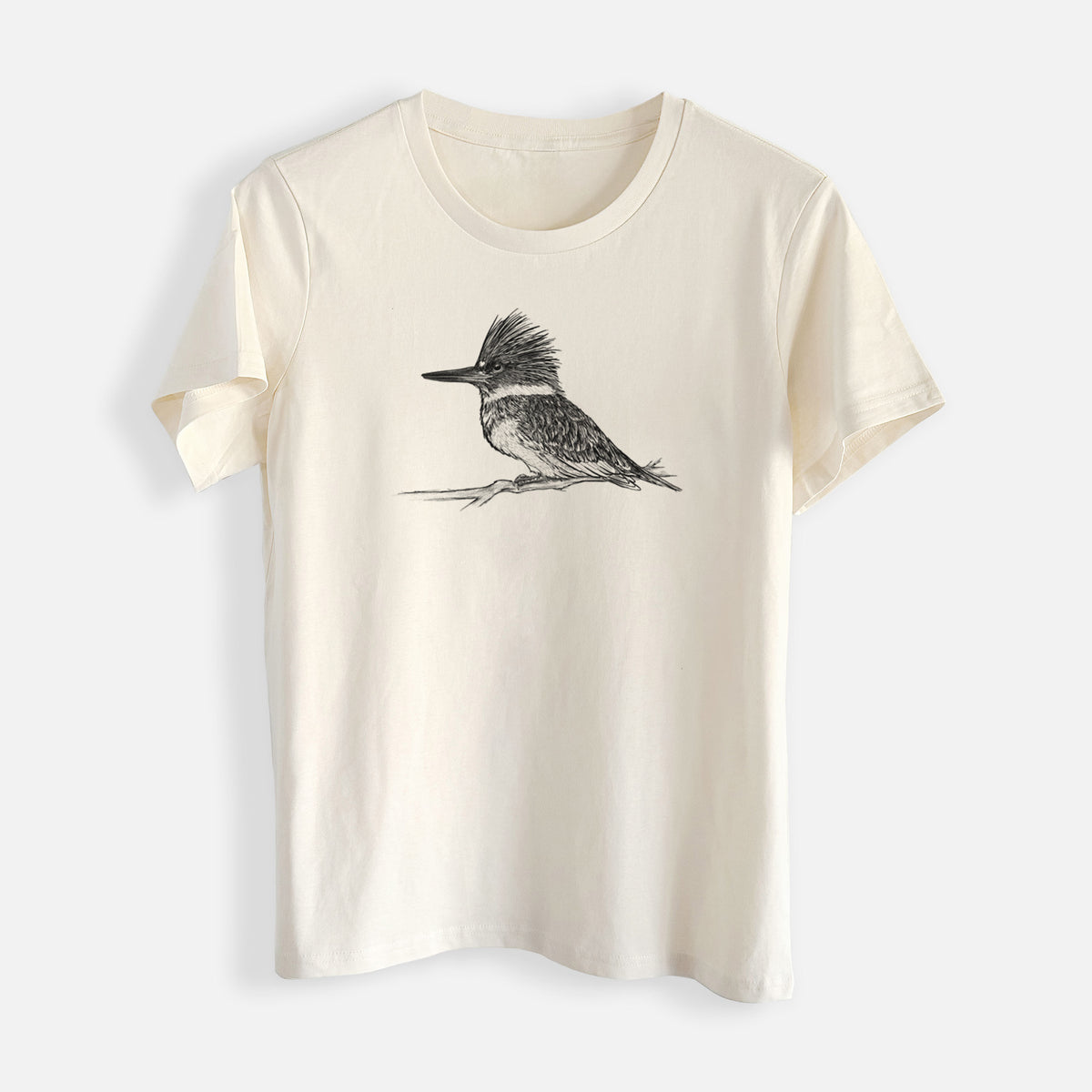 Belted Kingfisher - Megaceryle alcyon - Womens Everyday Maple Tee