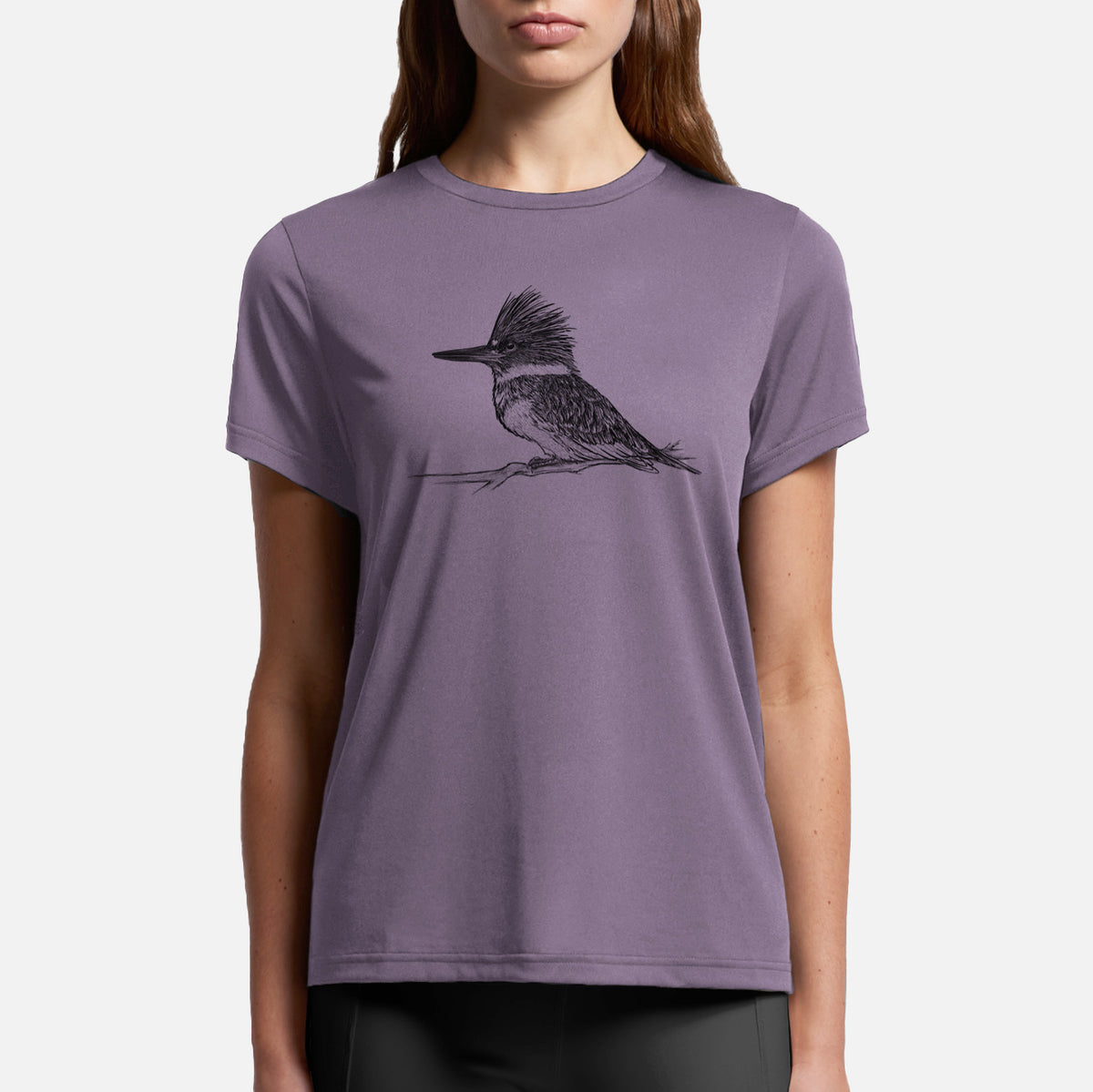 Belted Kingfisher - Megaceryle alcyon - Womens Everyday Maple Tee