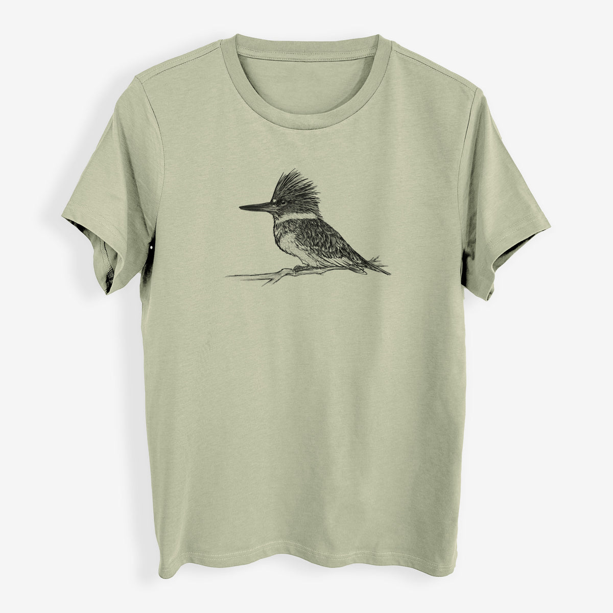 Belted Kingfisher - Megaceryle alcyon - Womens Everyday Maple Tee