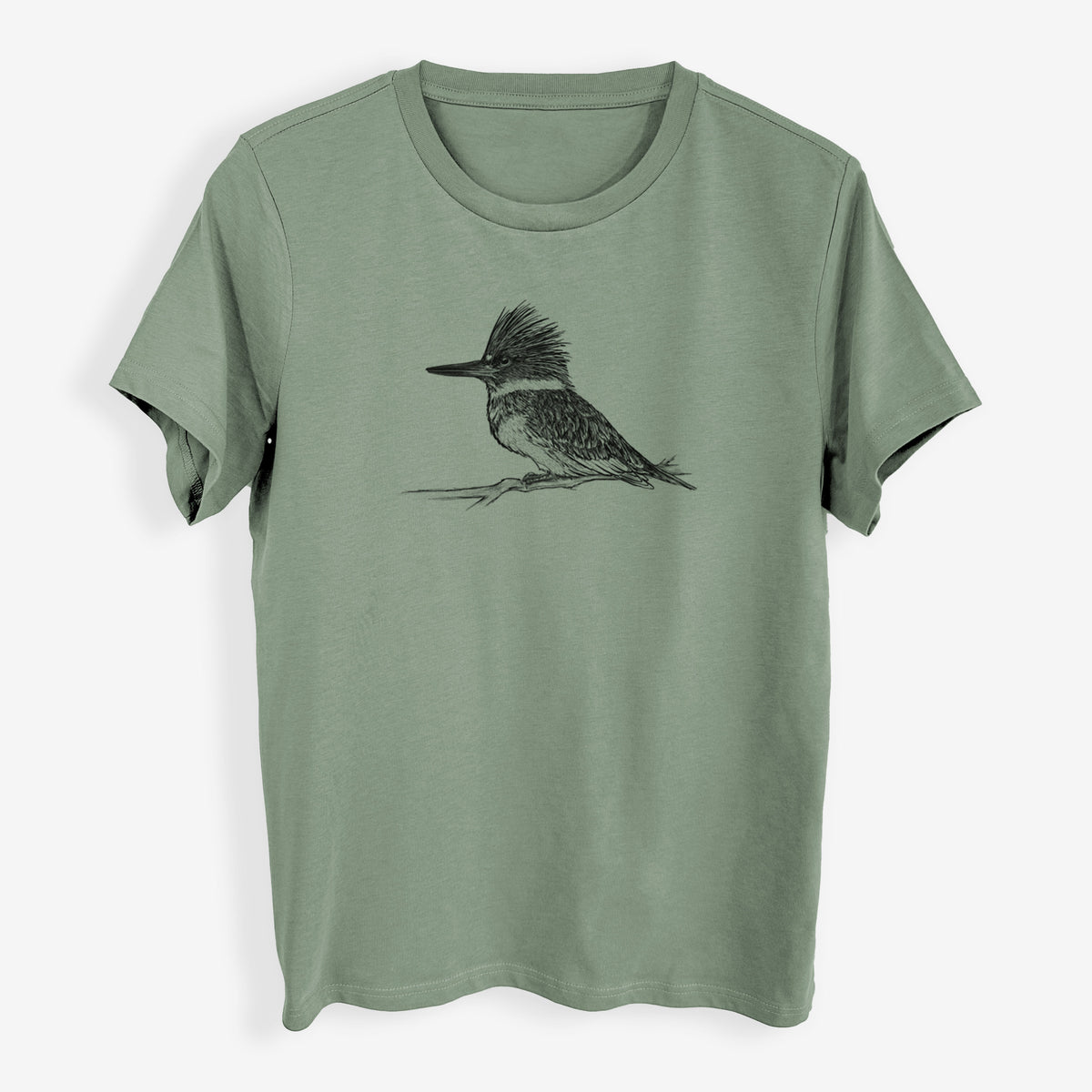 Belted Kingfisher - Megaceryle alcyon - Womens Everyday Maple Tee