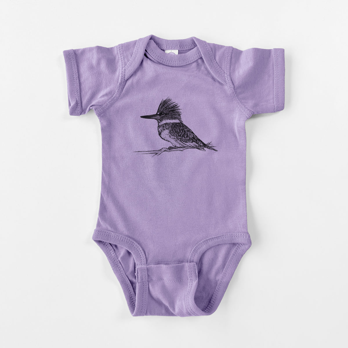 Belted Kingfisher - Megaceryle alcyon - Baby Fine Jersey Bodysuit