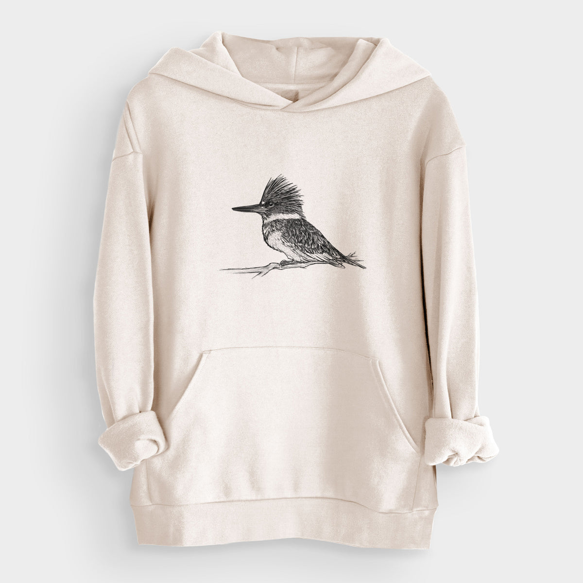 Belted Kingfisher - Megaceryle alcyon  - Bodega Midweight Hoodie