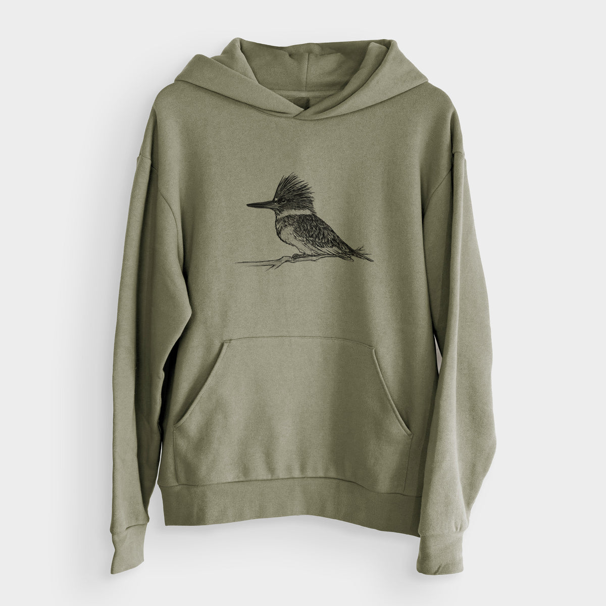 Belted Kingfisher - Megaceryle alcyon  - Bodega Midweight Hoodie