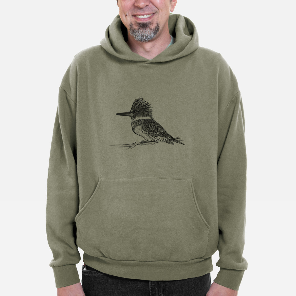 Belted Kingfisher - Megaceryle alcyon  - Bodega Midweight Hoodie