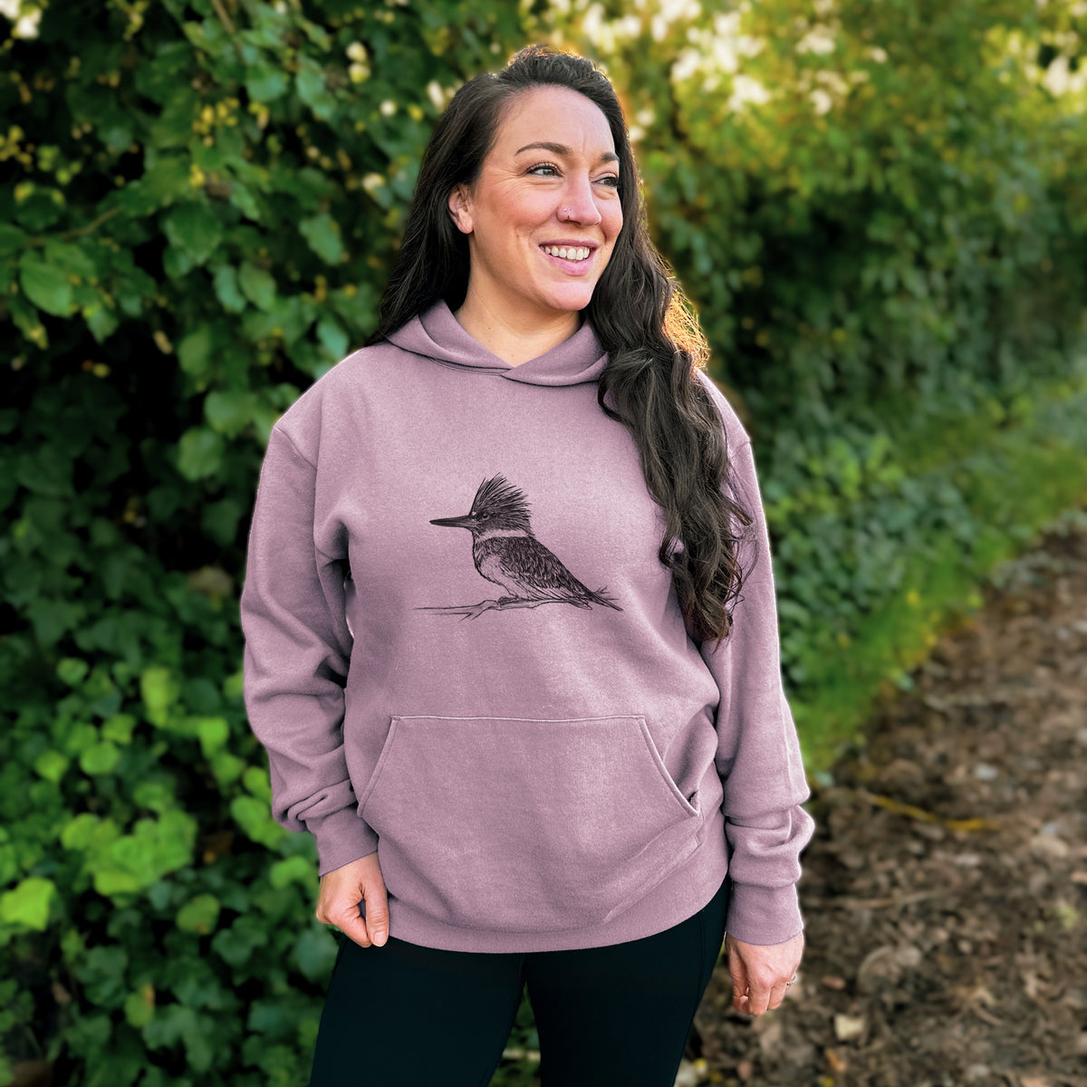 Belted Kingfisher - Megaceryle alcyon  - Bodega Midweight Hoodie