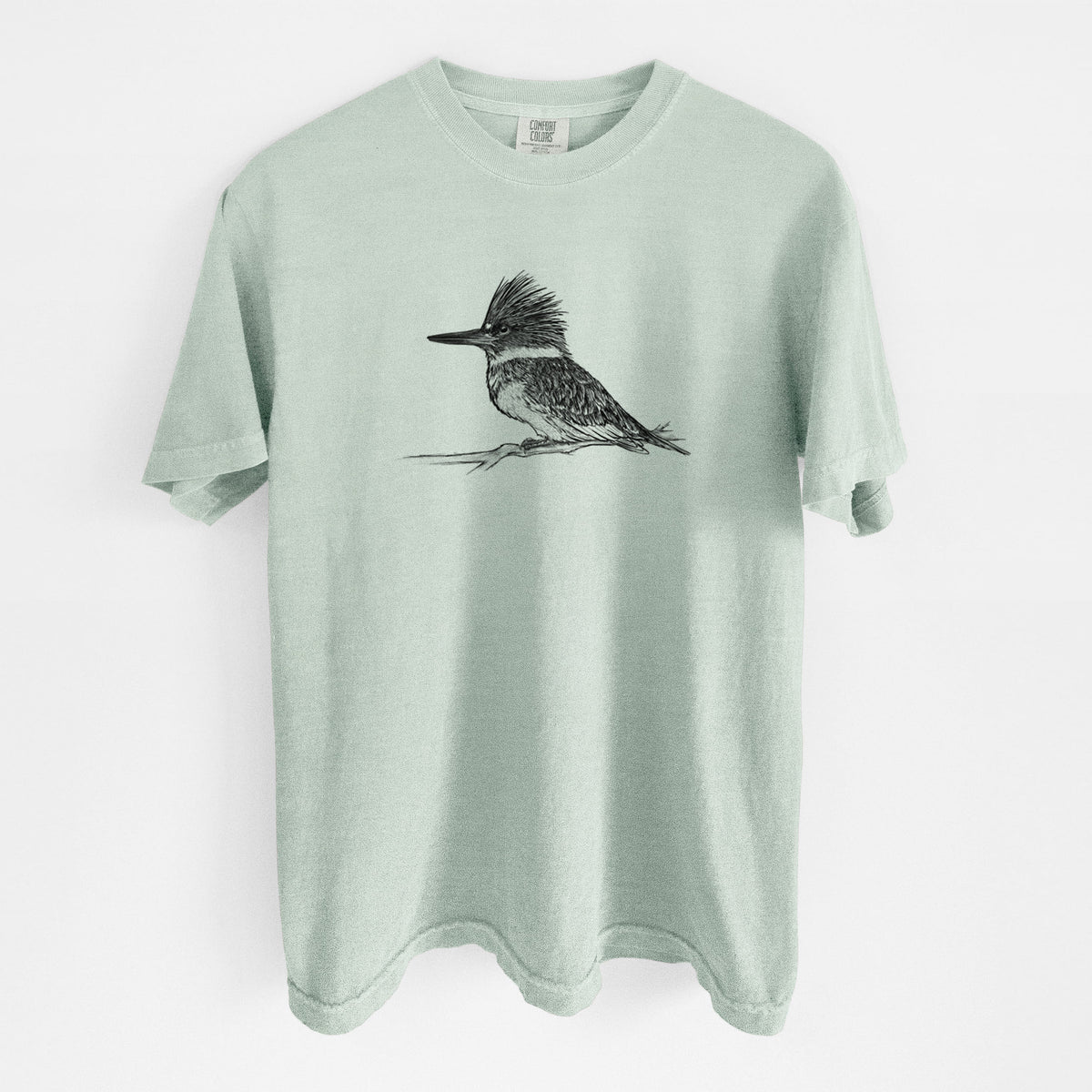 Belted Kingfisher - Megaceryle alcyon - Unisex Comfort Colors Garment-Dyed Heavyweight T-shirt