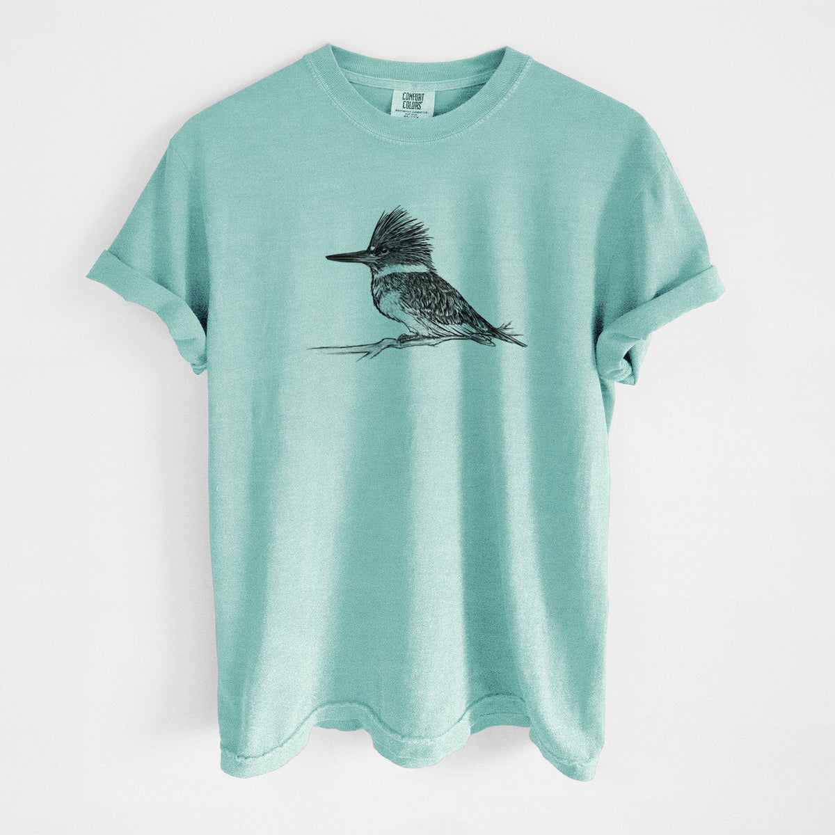 Belted Kingfisher - Megaceryle alcyon - Unisex Comfort Colors Garment-Dyed Heavyweight T-shirt