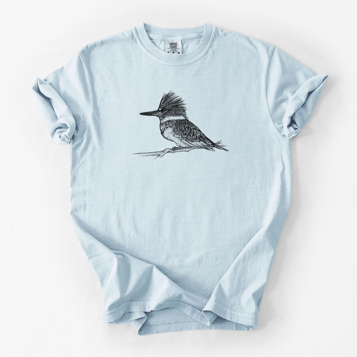 Belted Kingfisher - Megaceryle alcyon - Unisex Comfort Colors Garment-Dyed Heavyweight T-shirt