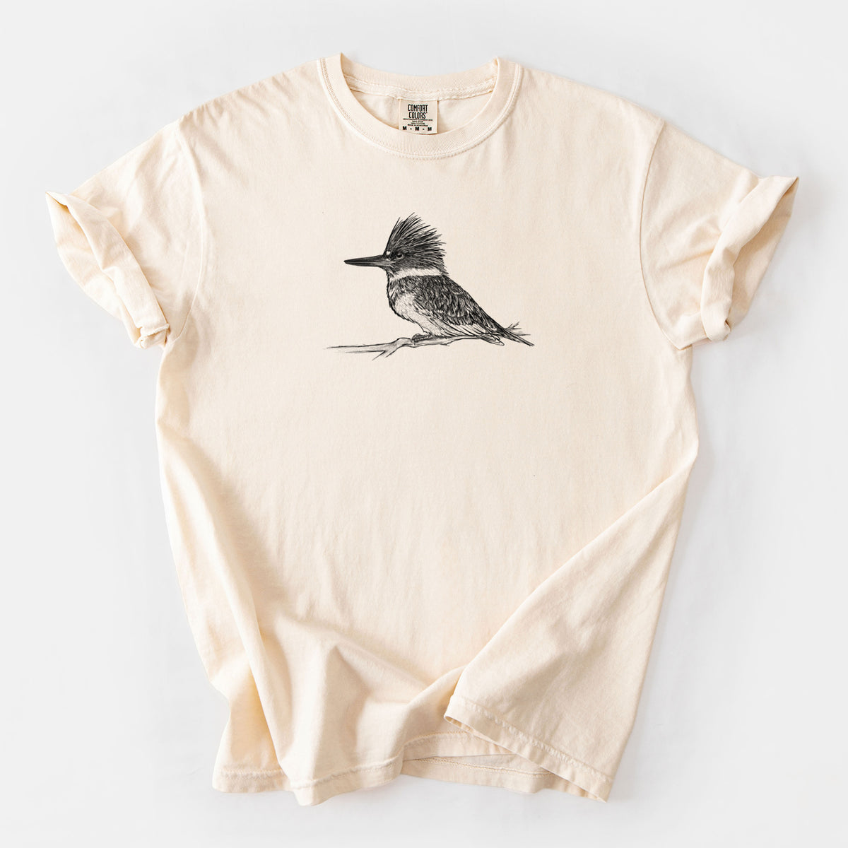 Belted Kingfisher - Megaceryle alcyon - Unisex Comfort Colors Garment-Dyed Heavyweight T-shirt