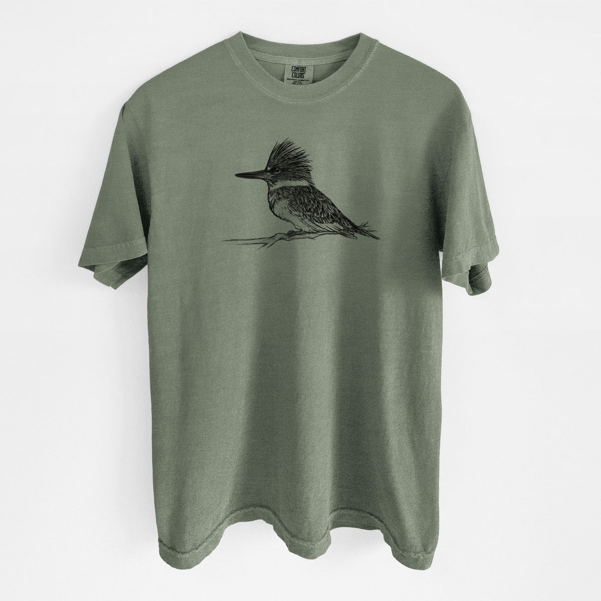 Belted Kingfisher - Megaceryle alcyon - Unisex Comfort Colors Garment-Dyed Heavyweight T-shirt