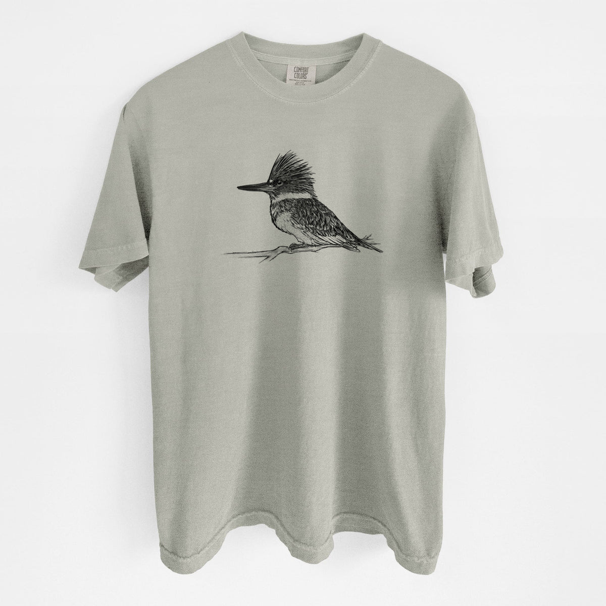 Belted Kingfisher - Megaceryle alcyon - Unisex Comfort Colors Garment-Dyed Heavyweight T-shirt