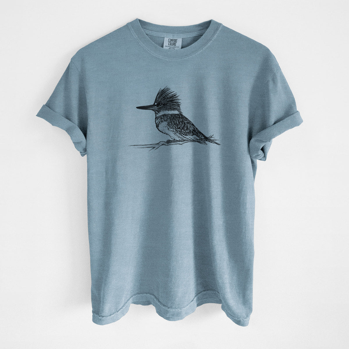 Belted Kingfisher - Megaceryle alcyon - Unisex Comfort Colors Garment-Dyed Heavyweight T-shirt