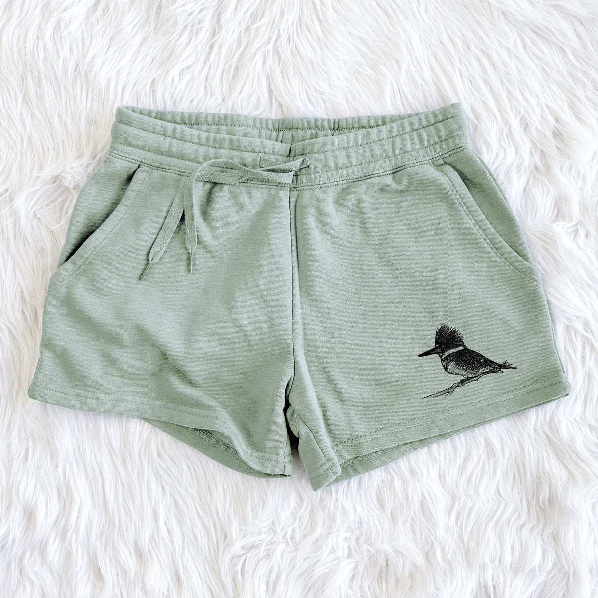Belted Kingfisher - Megaceryle alcyon - Women&#39;s Cali Wave Shorts
