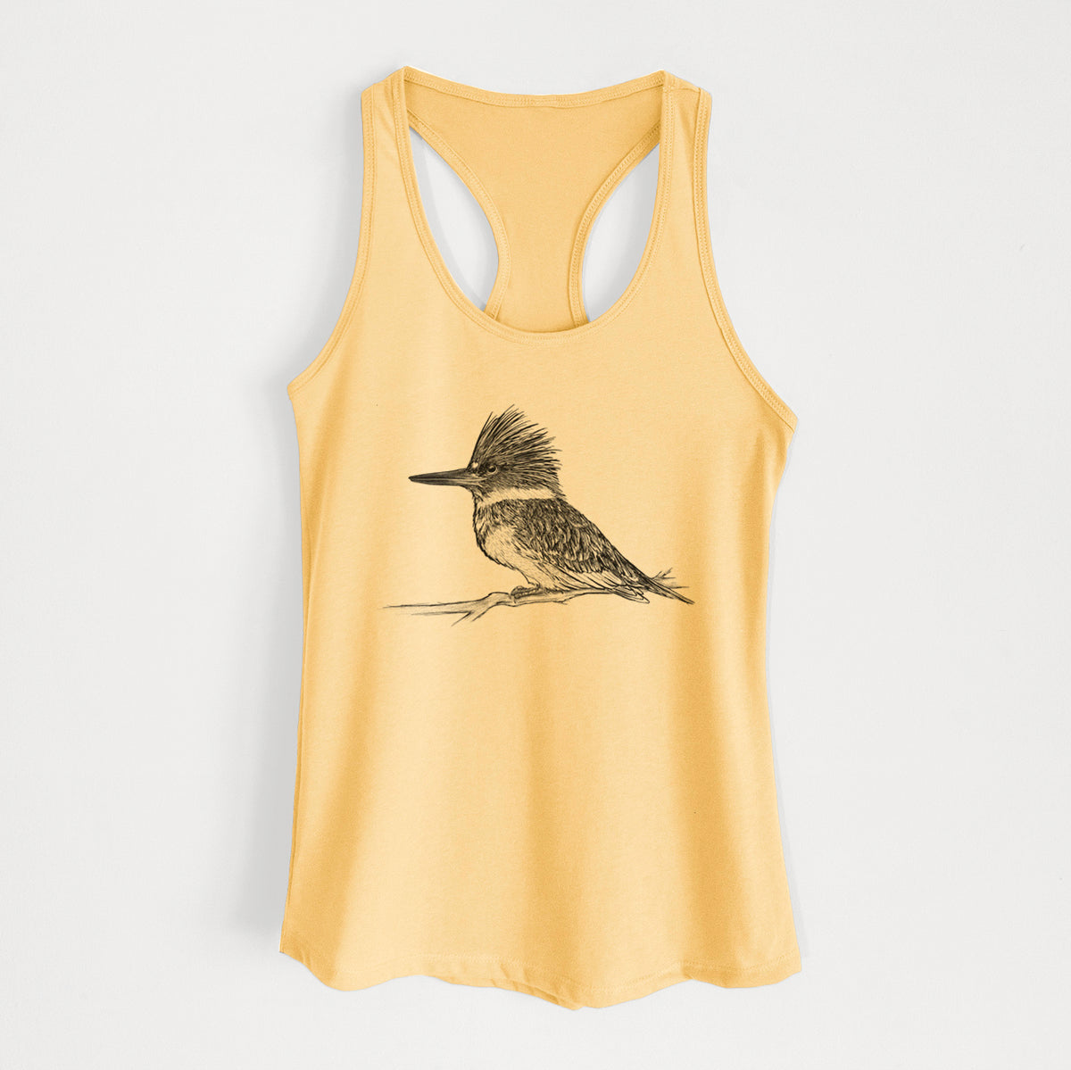 Belted Kingfisher - Megaceryle alcyon - Women&#39;s Racerback Tanktop