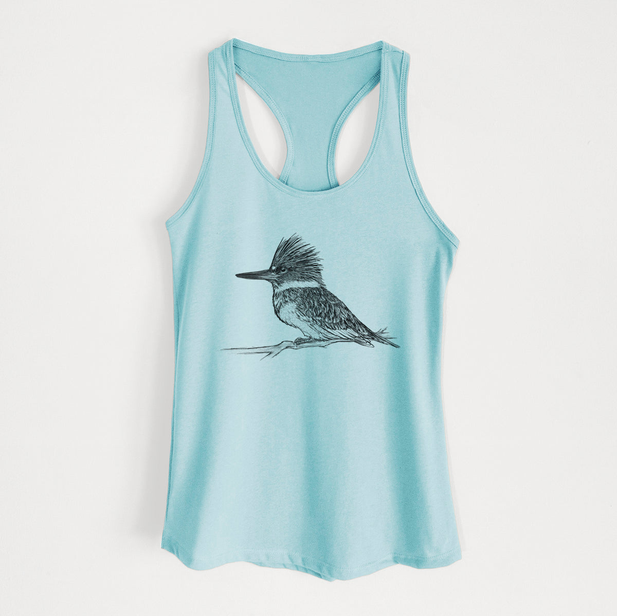 Belted Kingfisher - Megaceryle alcyon - Women&#39;s Racerback Tanktop