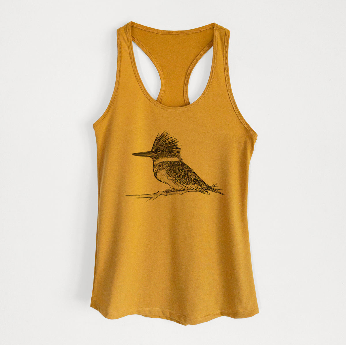 Belted Kingfisher - Megaceryle alcyon - Women&#39;s Racerback Tanktop