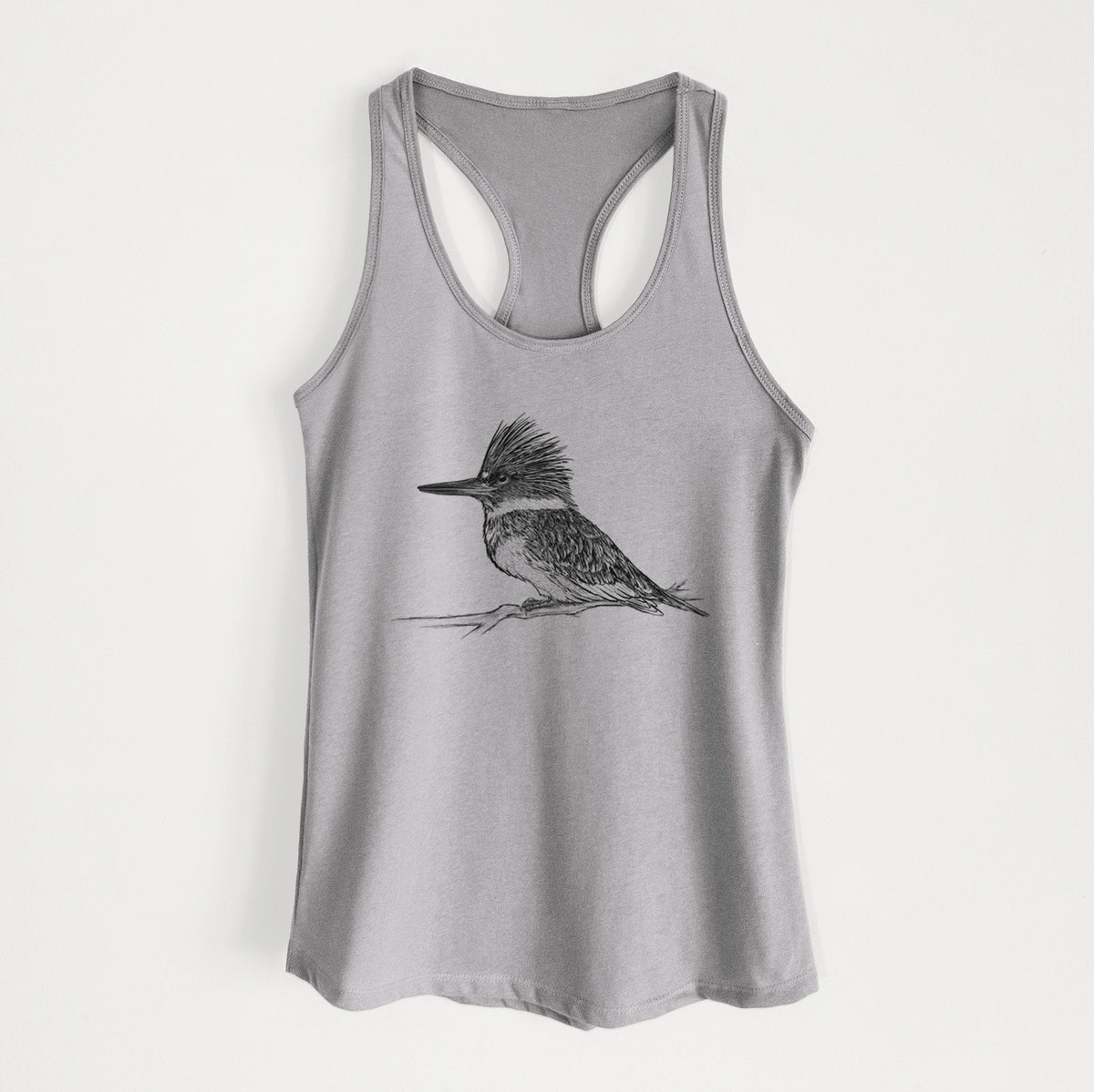 Belted Kingfisher - Megaceryle alcyon - Women&#39;s Racerback Tanktop