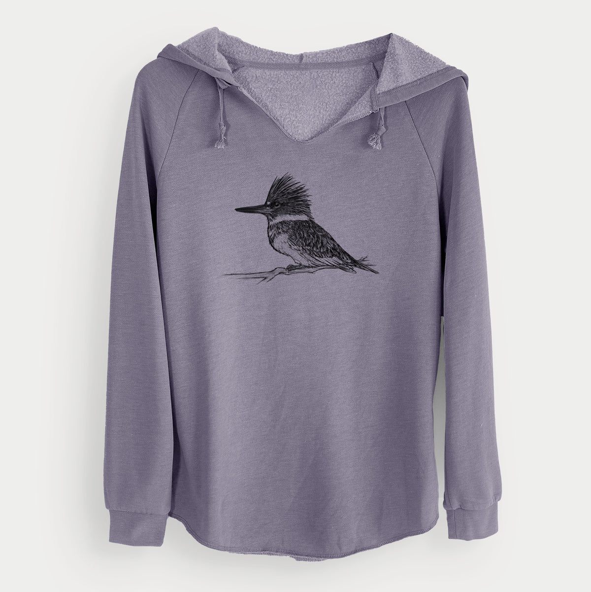 Belted Kingfisher - Megaceryle alcyon - Cali Wave Hooded Sweatshirt