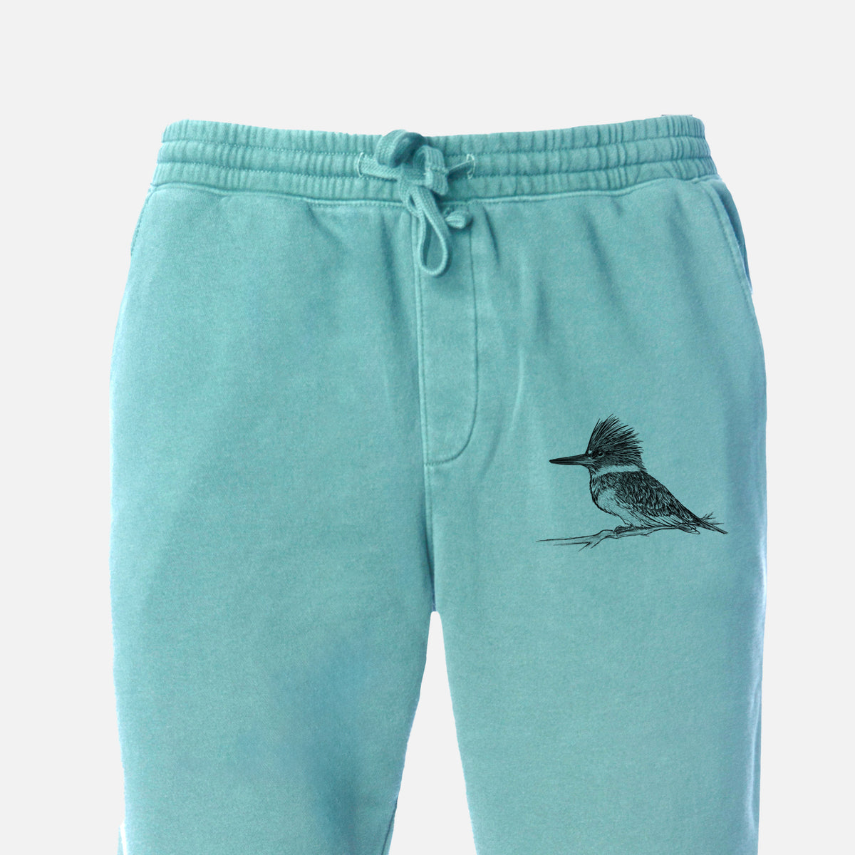 Belted Kingfisher - Megaceryle alcyon - Unisex Pigment Dyed Sweatpants