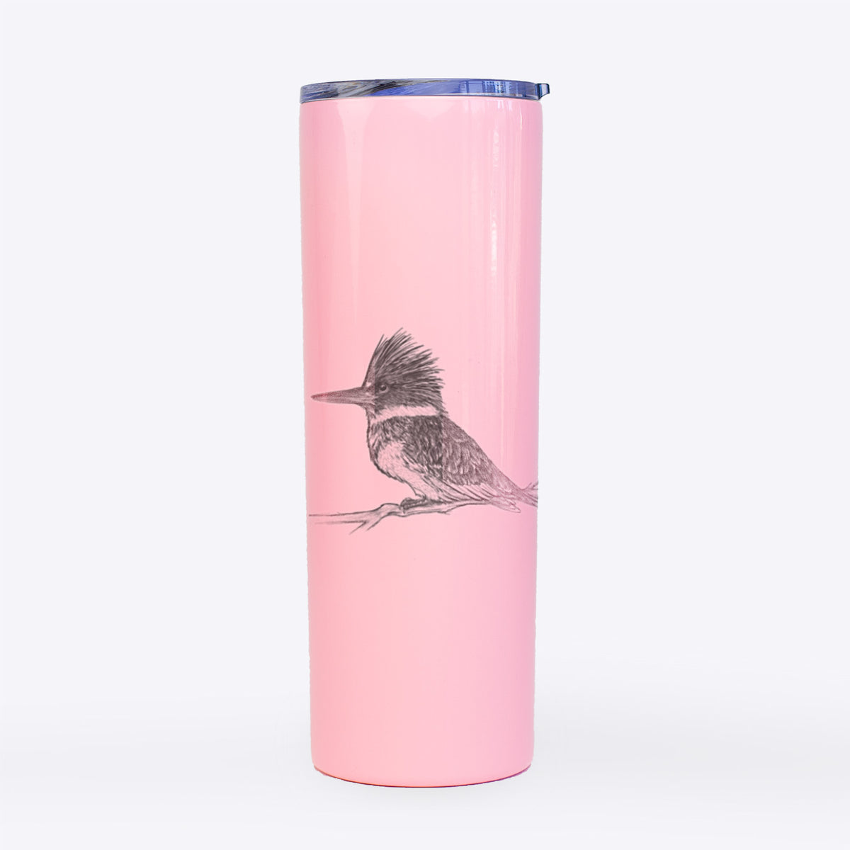 Belted Kingfisher - Megaceryle alcyon - 20oz Skinny Tumbler