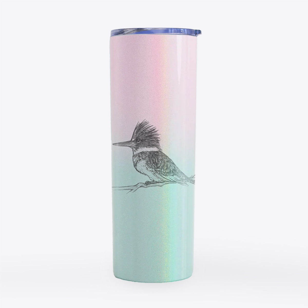 Belted Kingfisher - Megaceryle alcyon - 20oz Skinny Tumbler