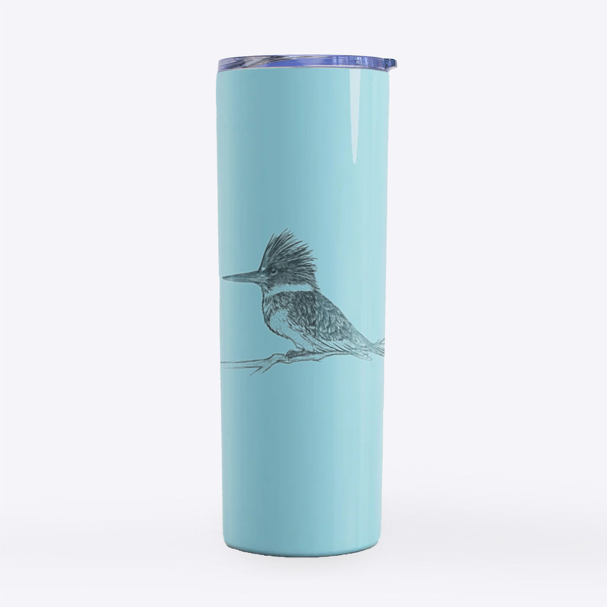 Belted Kingfisher - Megaceryle alcyon - 20oz Skinny Tumbler