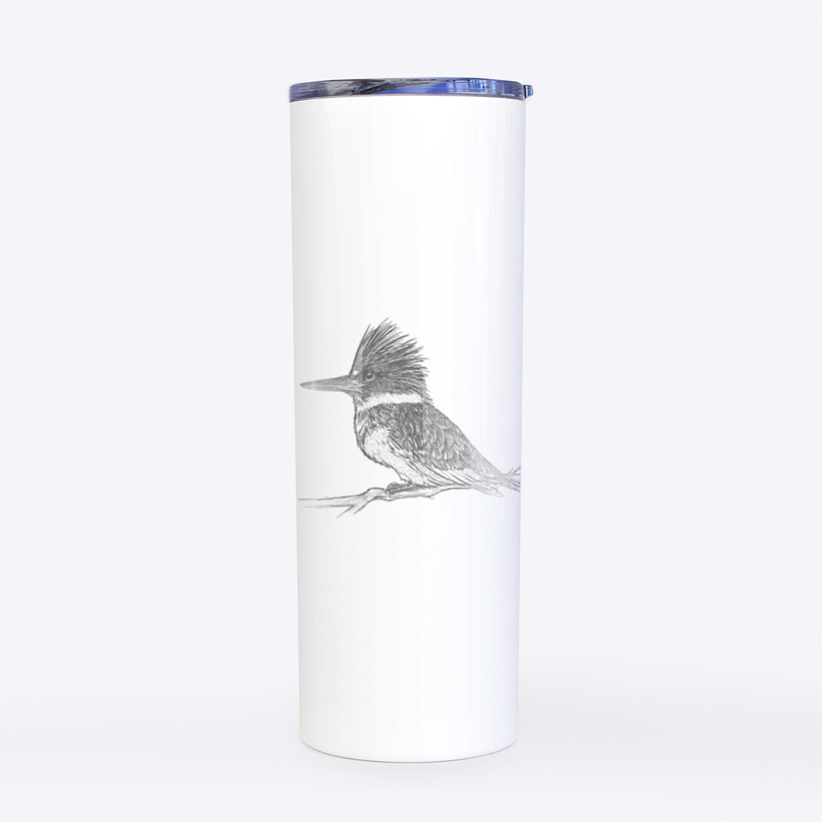 Belted Kingfisher - Megaceryle alcyon - 20oz Skinny Tumbler