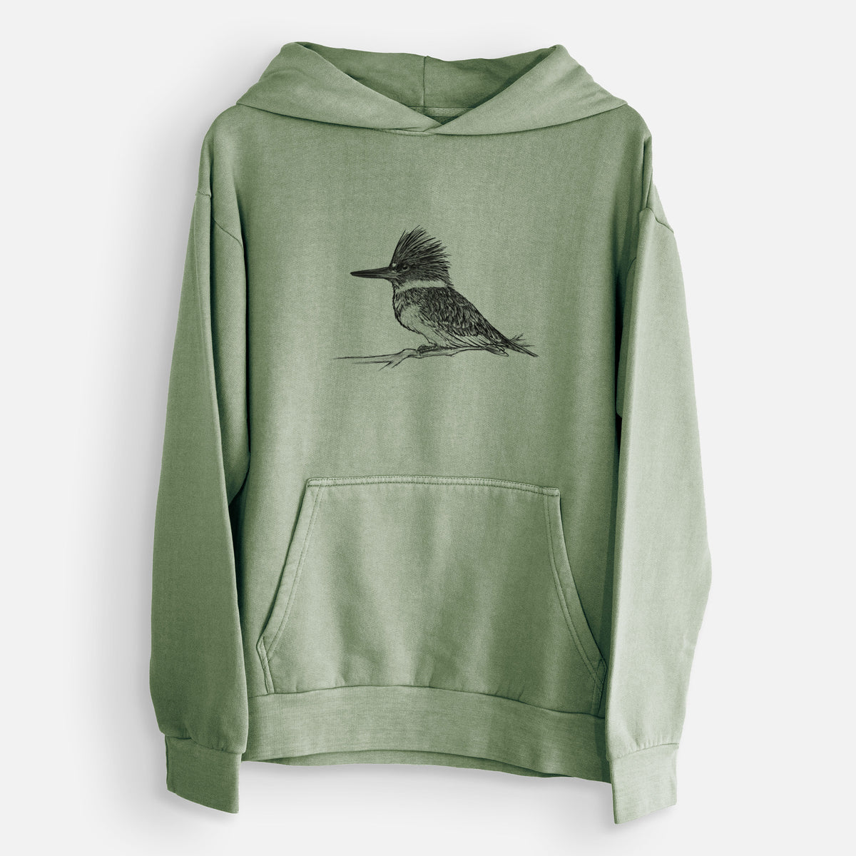 Belted Kingfisher - Megaceryle alcyon  - Urban Heavyweight Hoodie