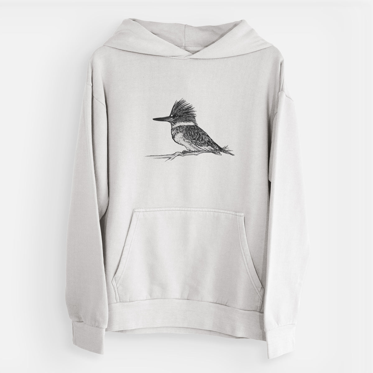 Belted Kingfisher - Megaceryle alcyon  - Urban Heavyweight Hoodie