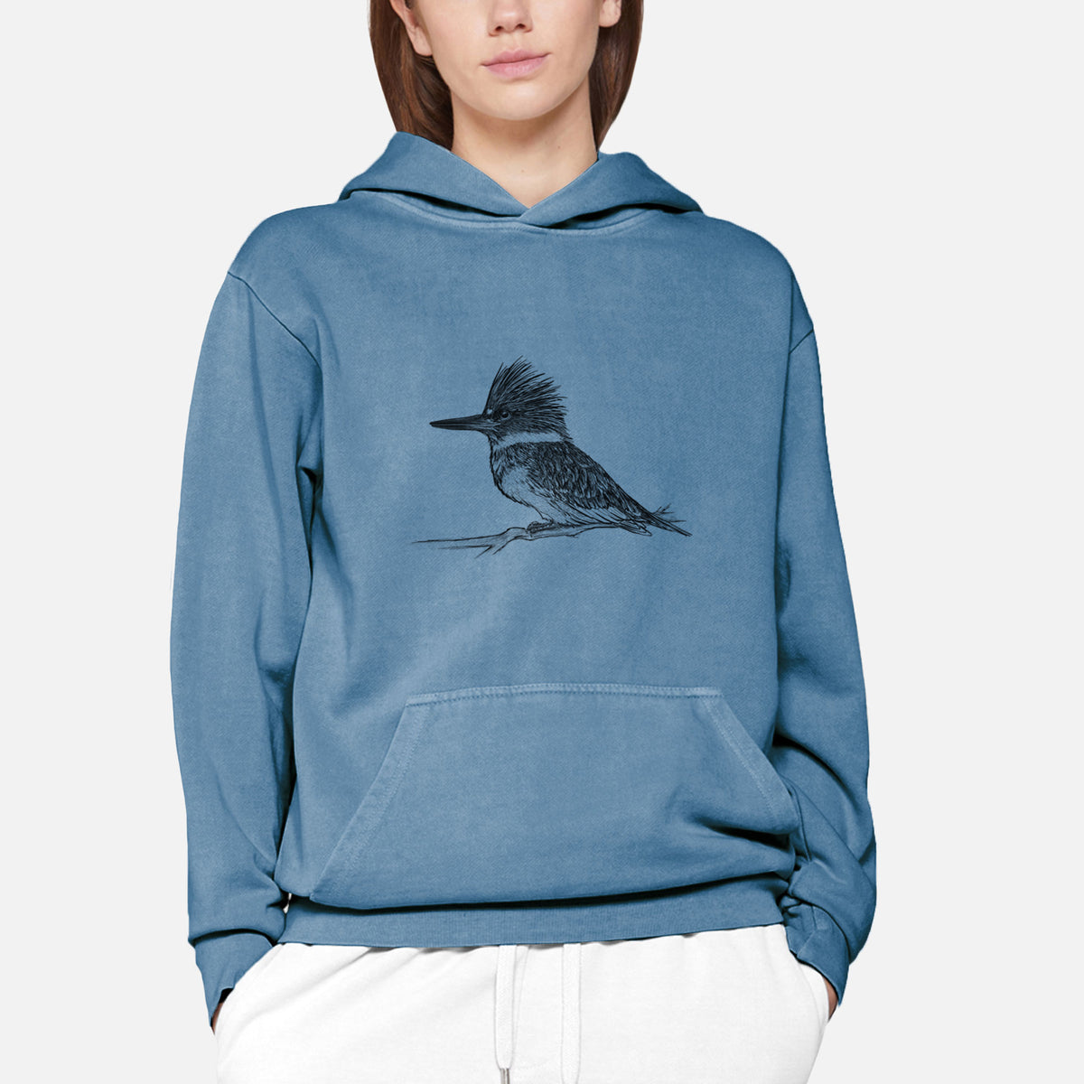 Belted Kingfisher - Megaceryle alcyon  - Urban Heavyweight Hoodie