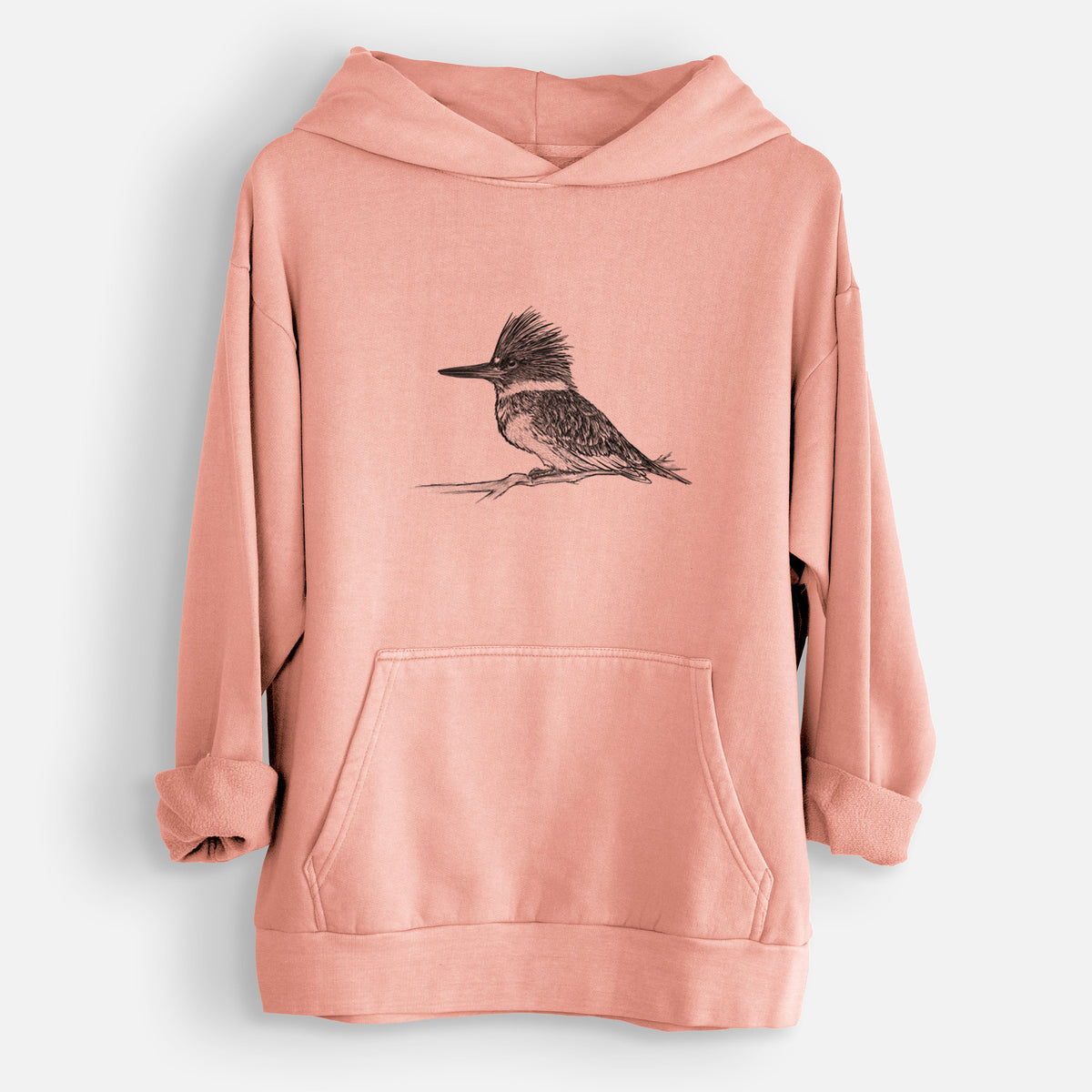 Belted Kingfisher - Megaceryle alcyon  - Urban Heavyweight Hoodie