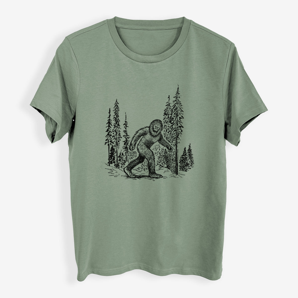 Bigfoot in the Woods - Womens Everyday Maple Tee